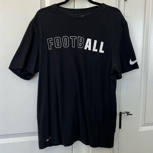 Nike football short sleeve shirt black and white mens size xl workout top J293